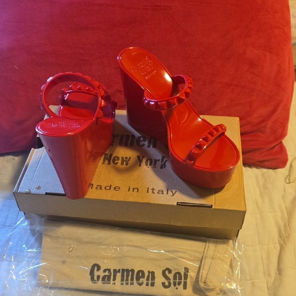 Red Espadrille Platform Shoes I used them in less than 25 Minutes Very Pretty
